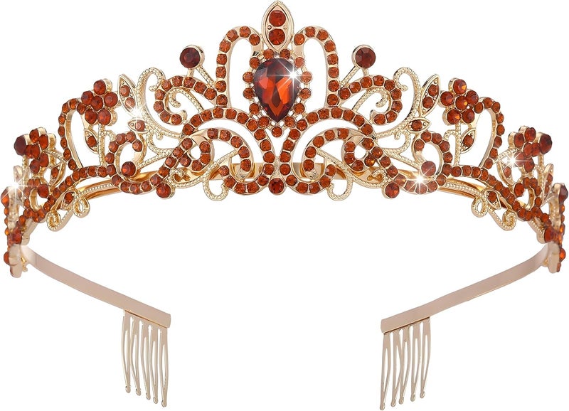 AXX Princess Crown for Women, Crystal Queen Tiaras for Girls Bridal Hair Accessories Gifts for Birthday Wedding Prom, Bridal Party, Pageant, Halloween Christmas Costume - Image 1